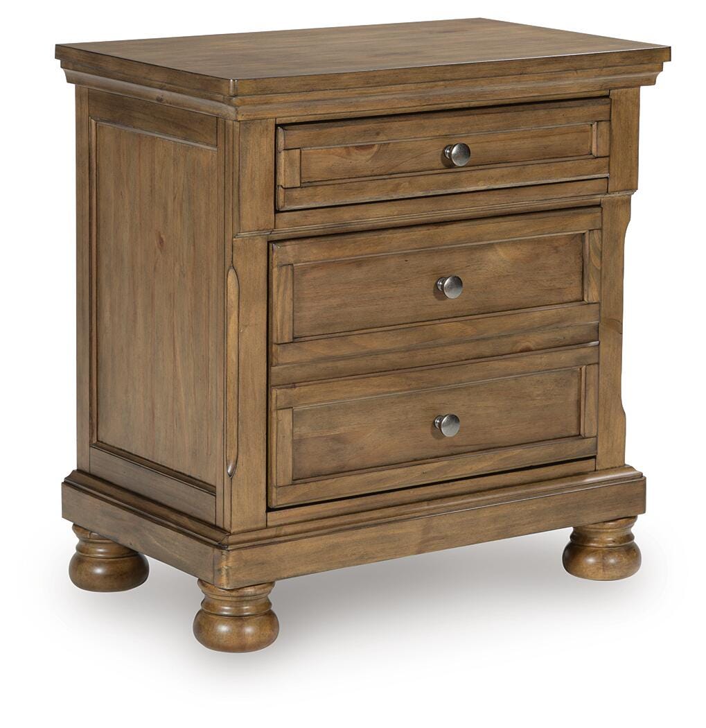 Feddinger King Panel Bed, Dresser, Mirror, Chest and 2 Nightstands from Ashley - Luna Furniture