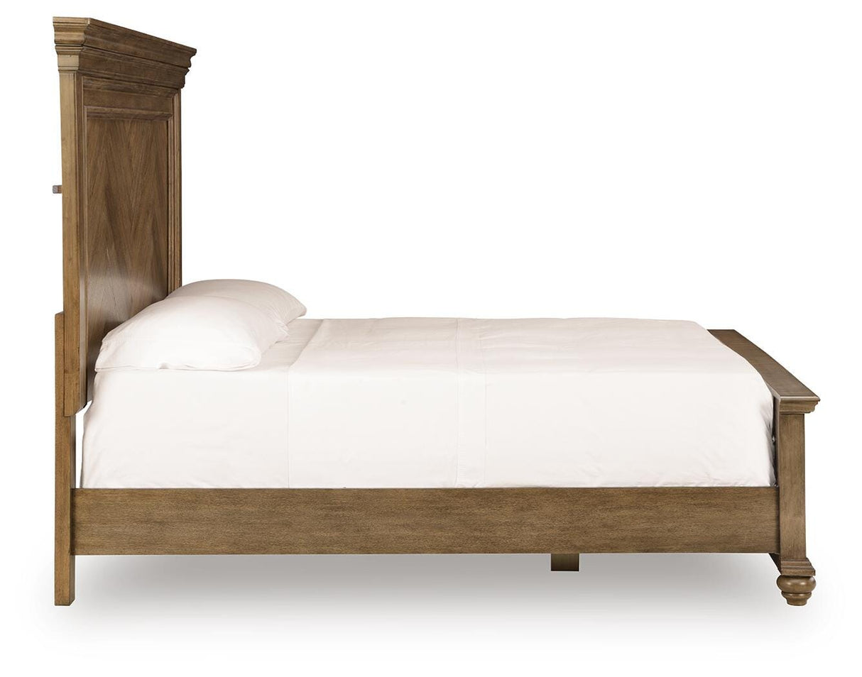 Karallin Medium Brown California King Panel Bed from Ashley - Luna Furniture
