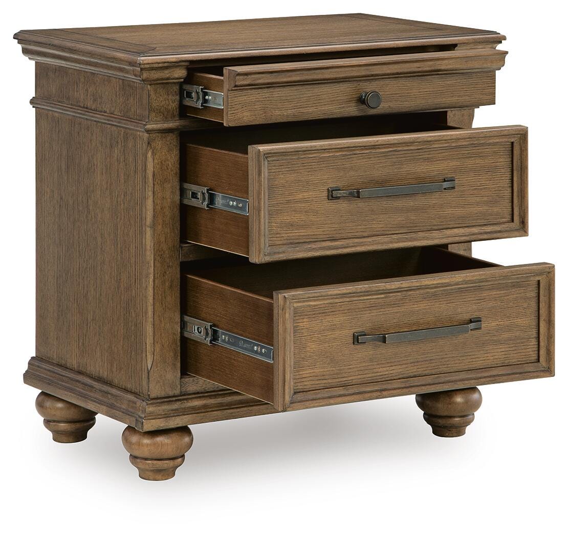Karallin Medium Brown Nightstand from Ashley Furniture - Luna Furniture
