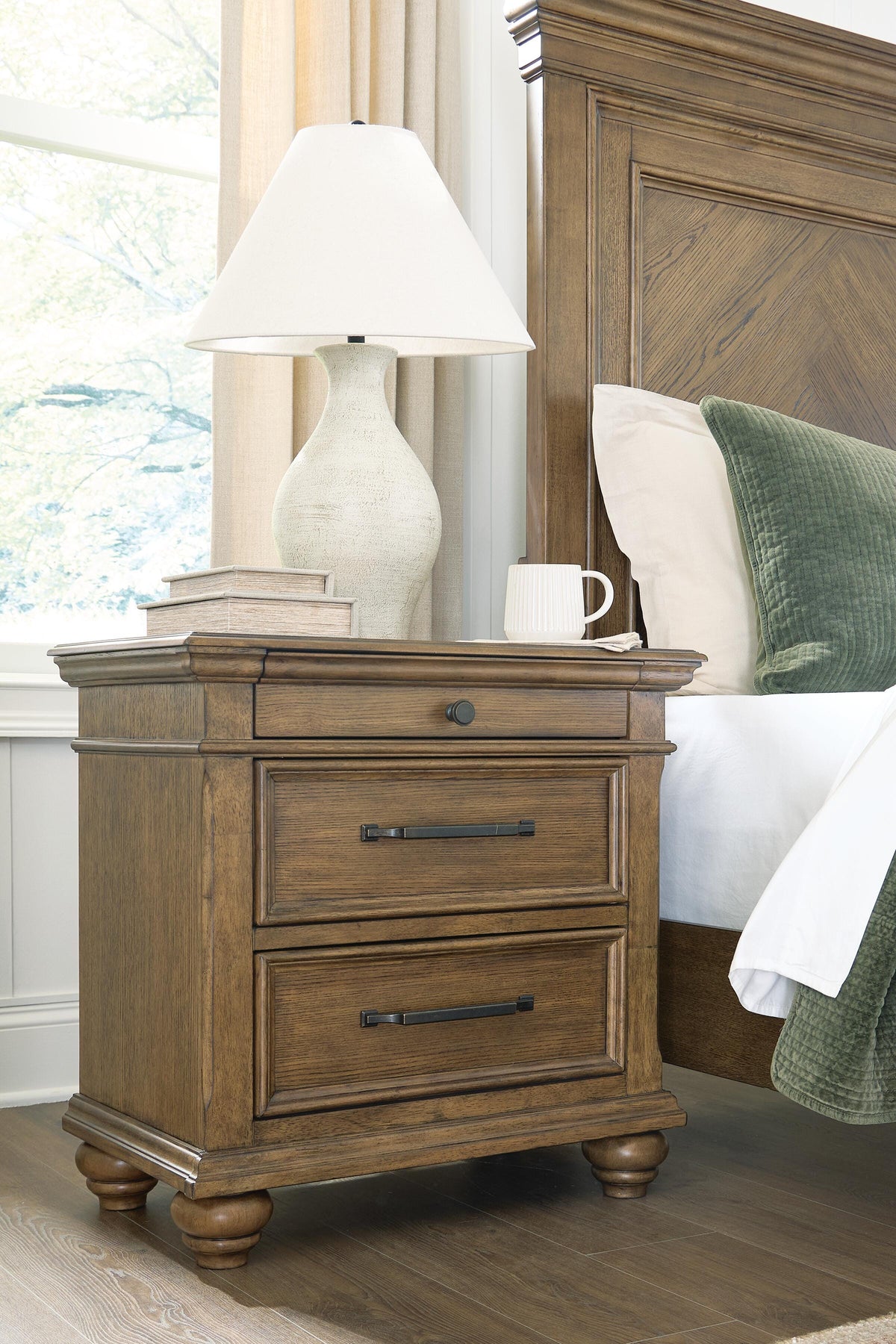 Karallin Medium Brown Nightstand from Ashley Furniture - Luna Furniture