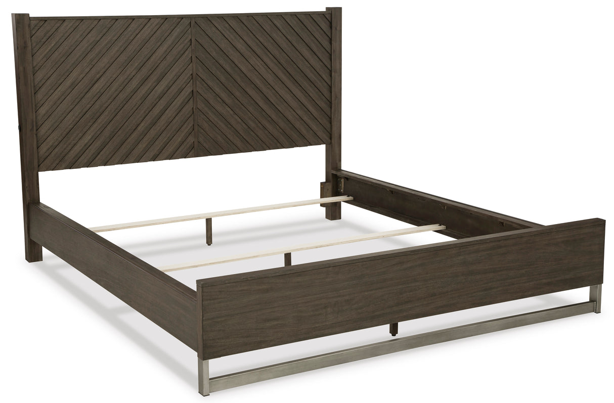 Arkenton Grayish Brown California King Bed from Ashley Furniture - Luna Furniture