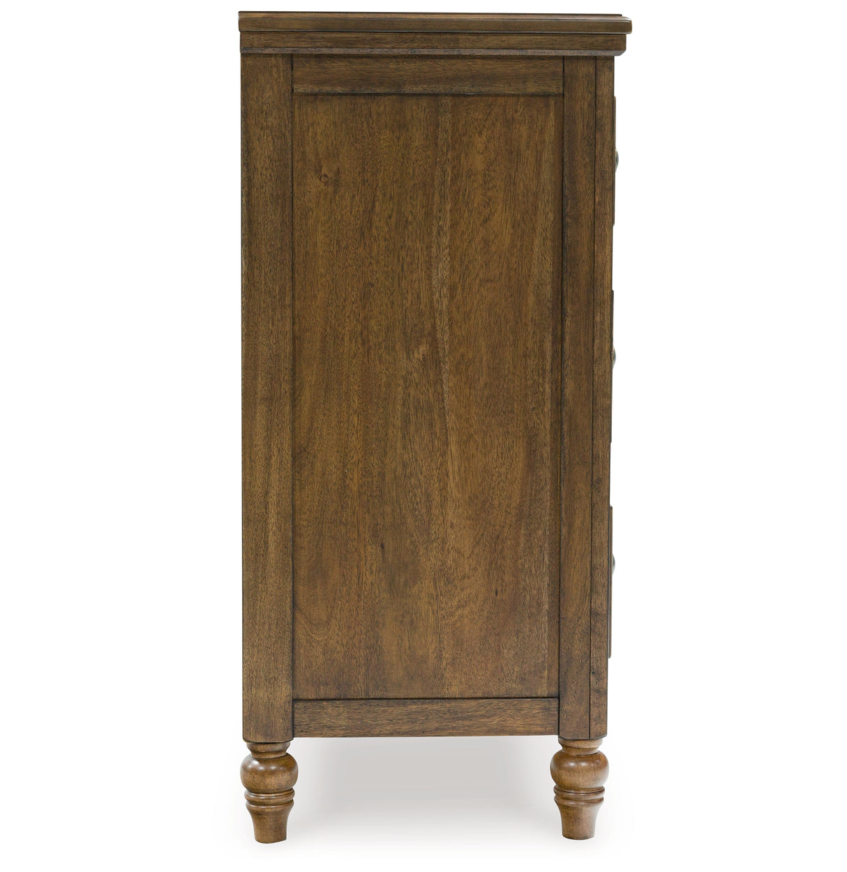 Sturlayne Queen Upholstered Panel Bed with Dresser and 2 Nightstands in Brown from Ashley - Luna Furniture