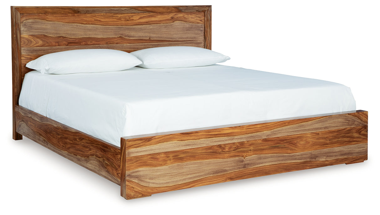 Dressonni Brown King Panel Bed from Ashley - Luna Furniture
