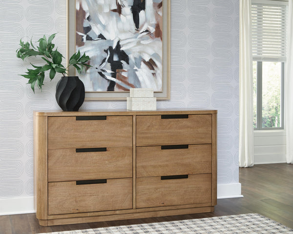 Pamaria Light Brown Dresser
