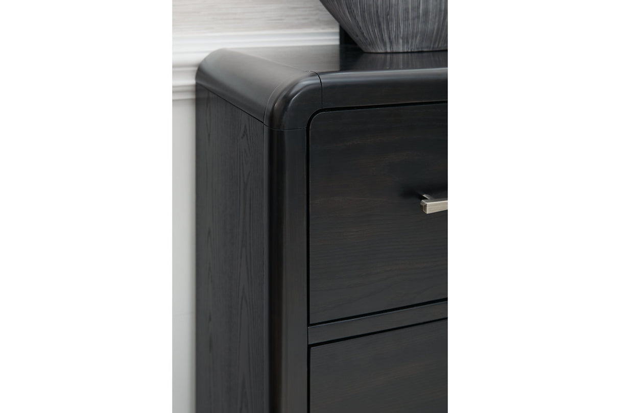 Rowanbeck Black Dresser and Mirror from Ashley - Luna Furniture