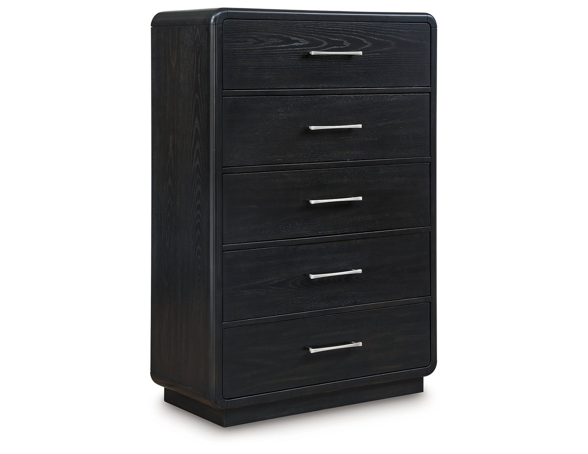 Rowanbeck Black Chest of Drawers from Ashley - Luna Furniture