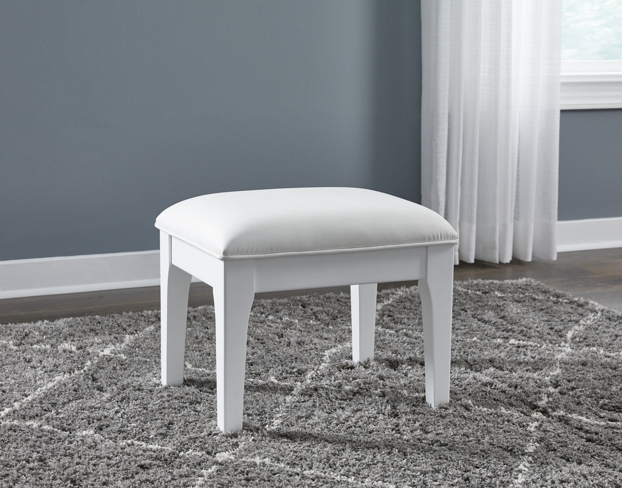Chalanna Vanity, Mirror and Stool from Ashley - Luna Furniture