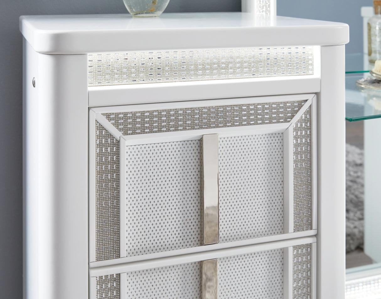 Chalanna White Vanity with Mirror from Ashley Furniture - Luna Furniture