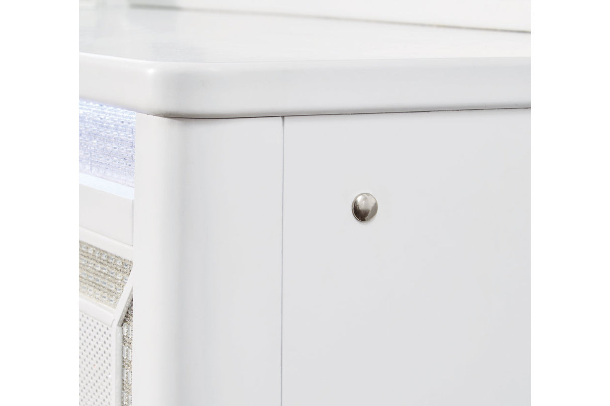 Chalanna White Dresser and Mirror from Ashley Furniture - Luna Furniture