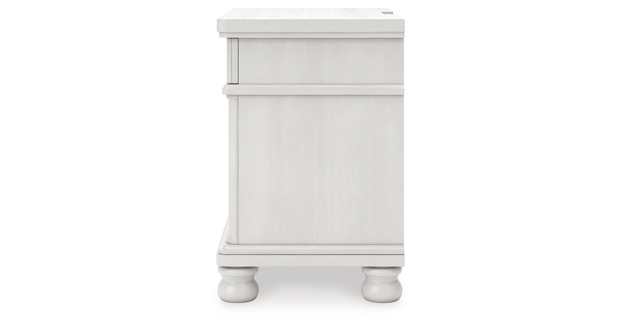 Rowlenstown Queen Poster Bed with Dresser and Nightstand in Antique White from Ashley - Luna Furniture