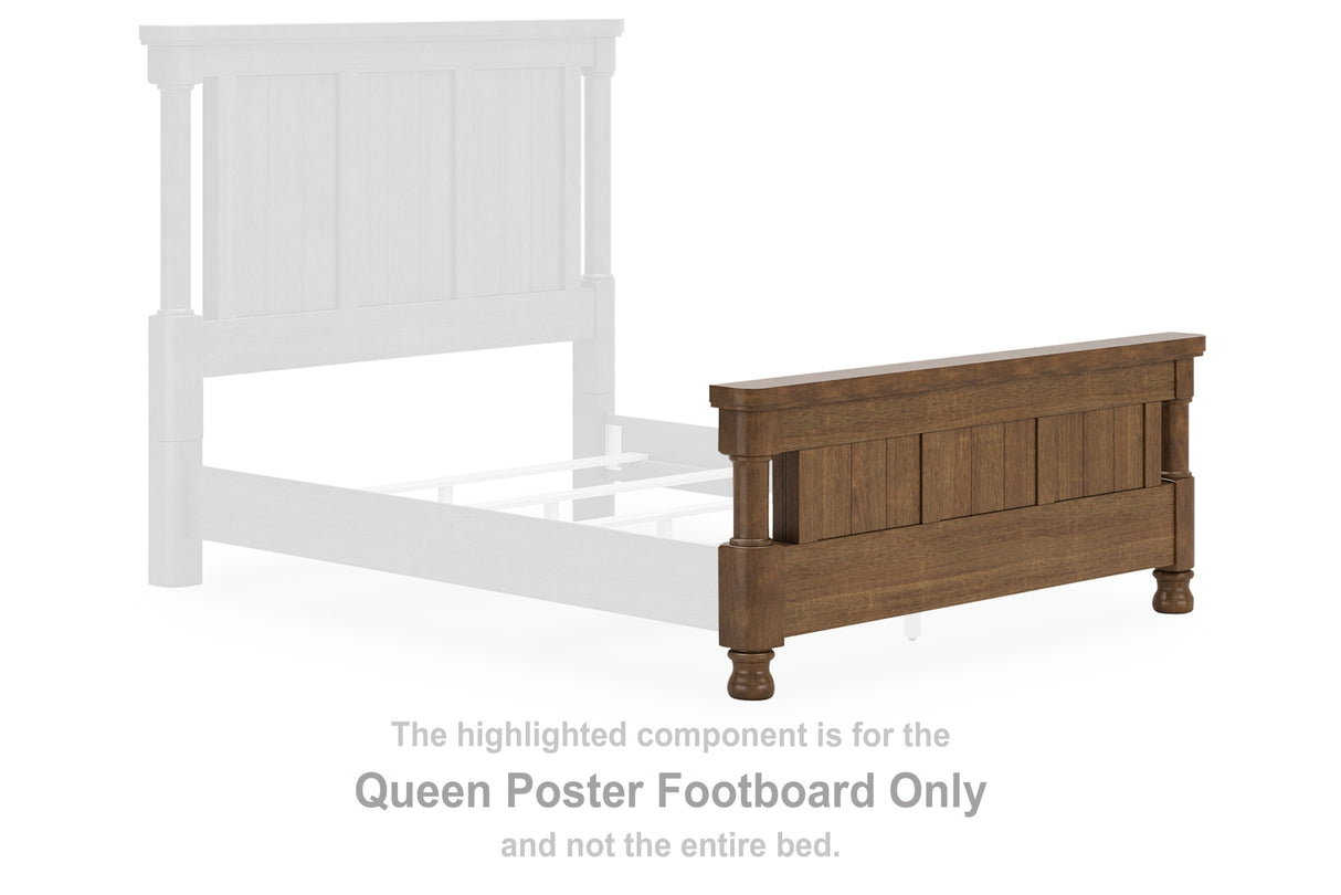 Rowlenstown Brown Queen Poster Footboard from Ashley Furniture - Luna Furniture