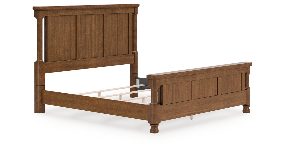 Rowlenstown Brown California King Poster Bed from Ashley Furniture - Luna Furniture