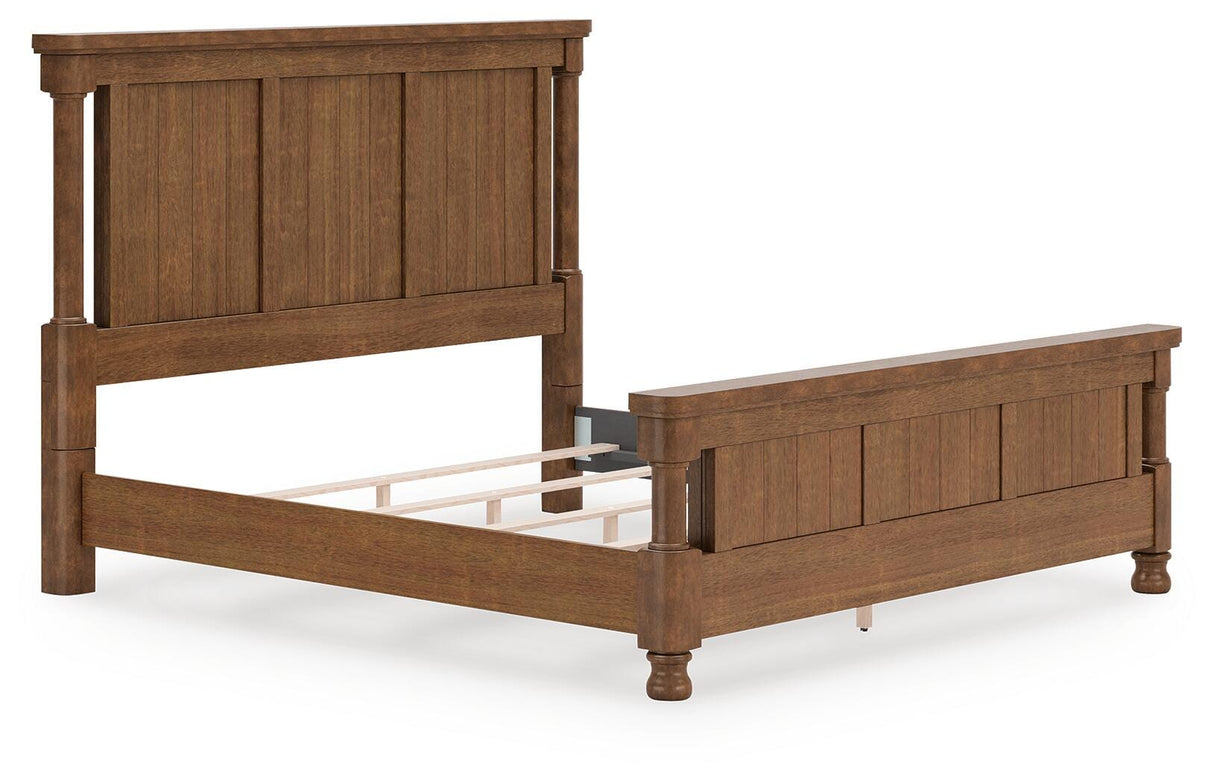 Rowlenstown Brown California King Poster Bed from Ashley Furniture - Luna Furniture