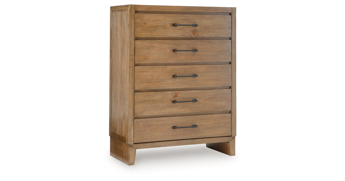 Sherbana Light Brown Chest of Drawers from Ashley - Luna Furniture