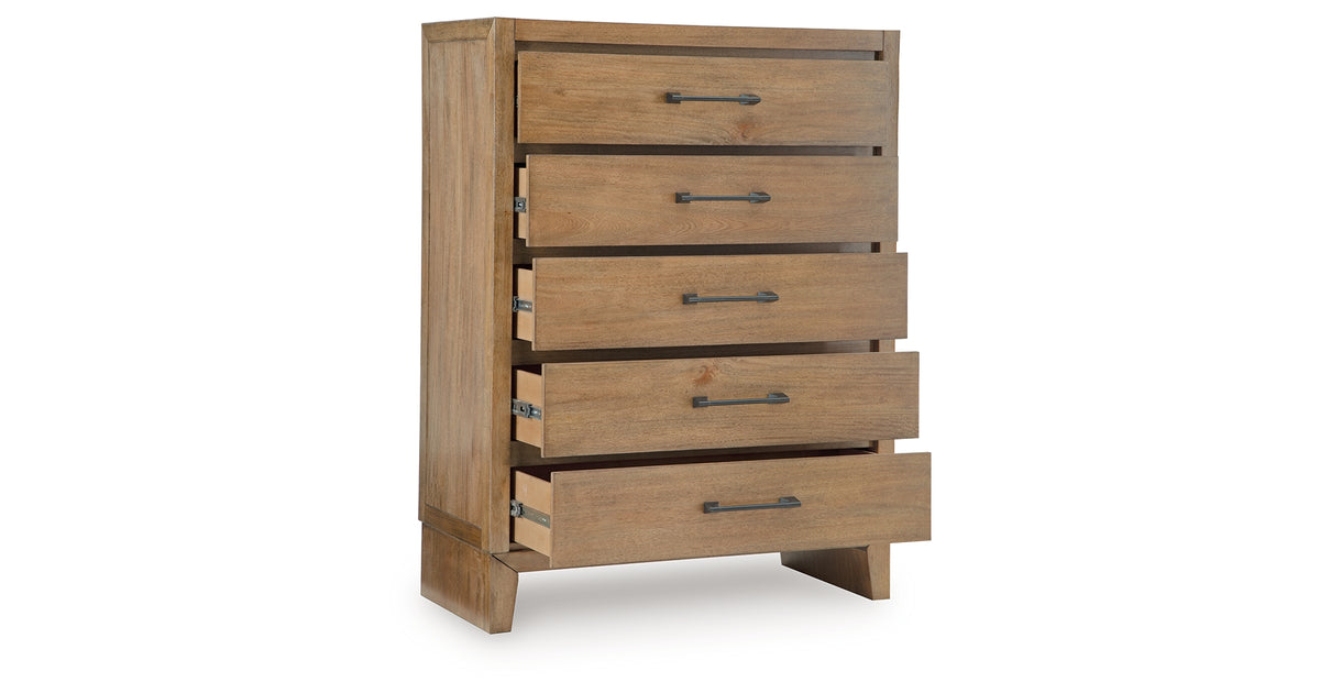Sherbana Light Brown Chest of Drawers from Ashley - Luna Furniture