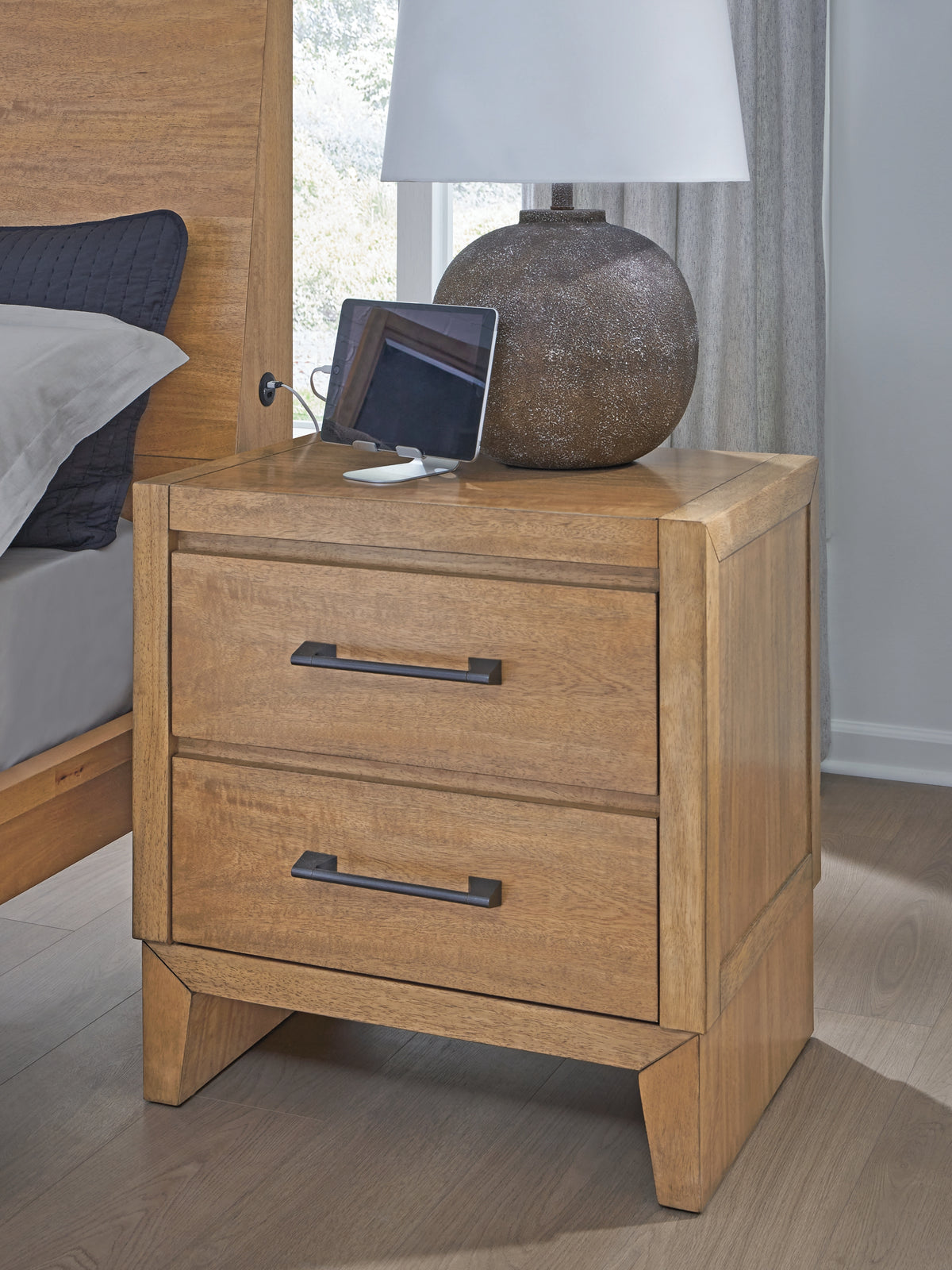 Sherbana Light Brown Nightstand from Ashley - Luna Furniture