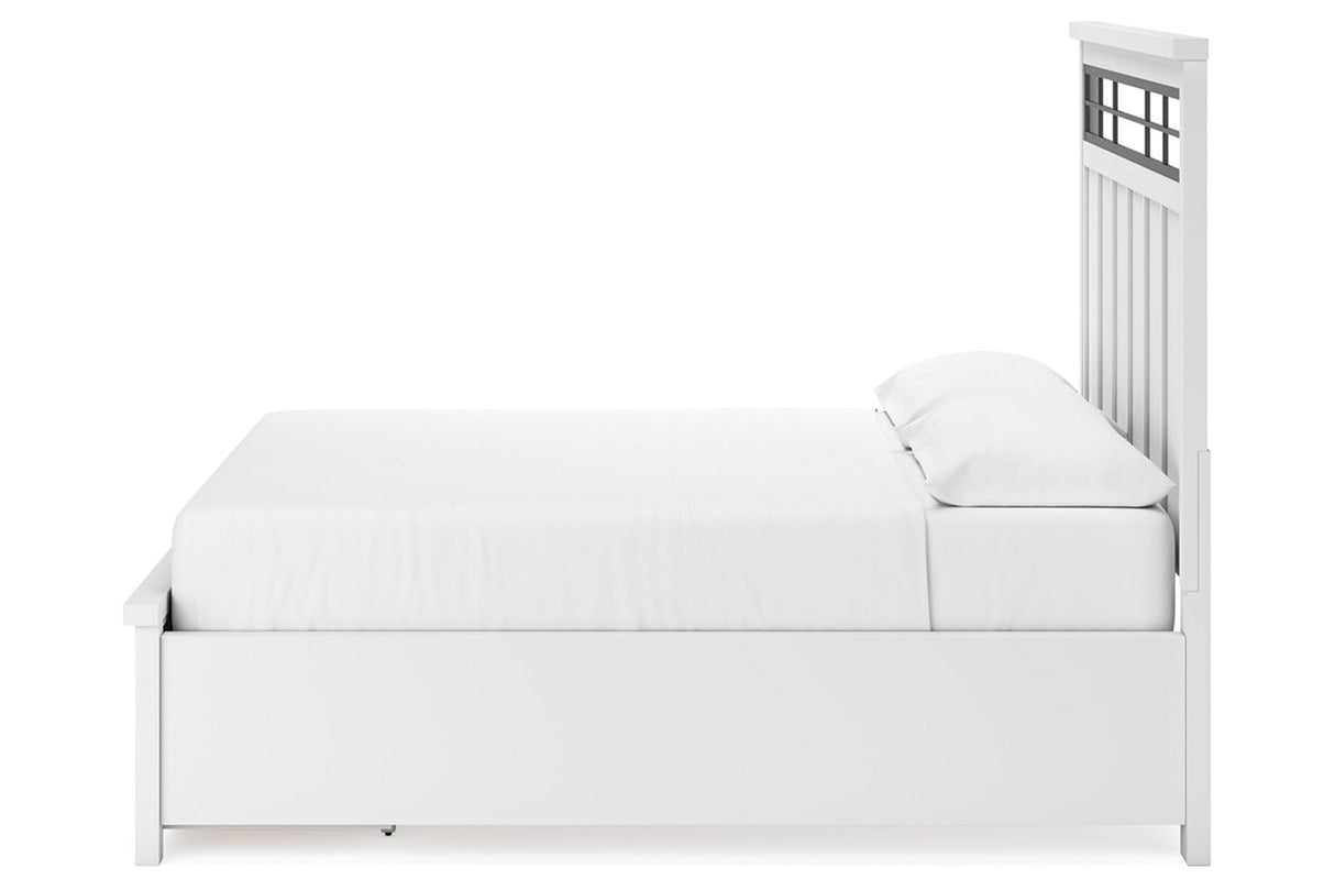 Ashbryn White/Natural California King Storage Platform Bed from Ashley - Luna Furniture