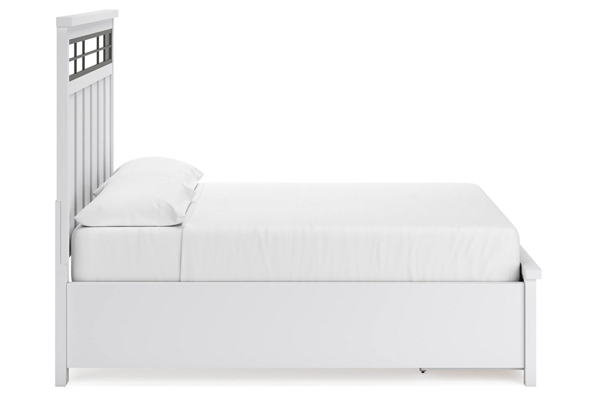 Ashbryn White/Natural California King Storage Platform Bed from Ashley - Luna Furniture