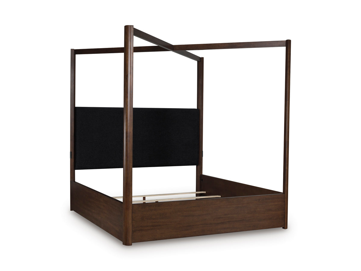 Dilenno Dark Brown Canopy Bedroom Set from Ashley Furniture - Luna Furniture
