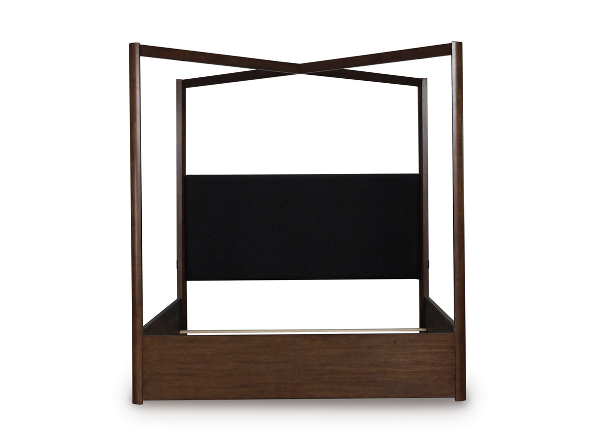 Dilenno Dark Brown Canopy Bedroom Set from Ashley Furniture - Luna Furniture