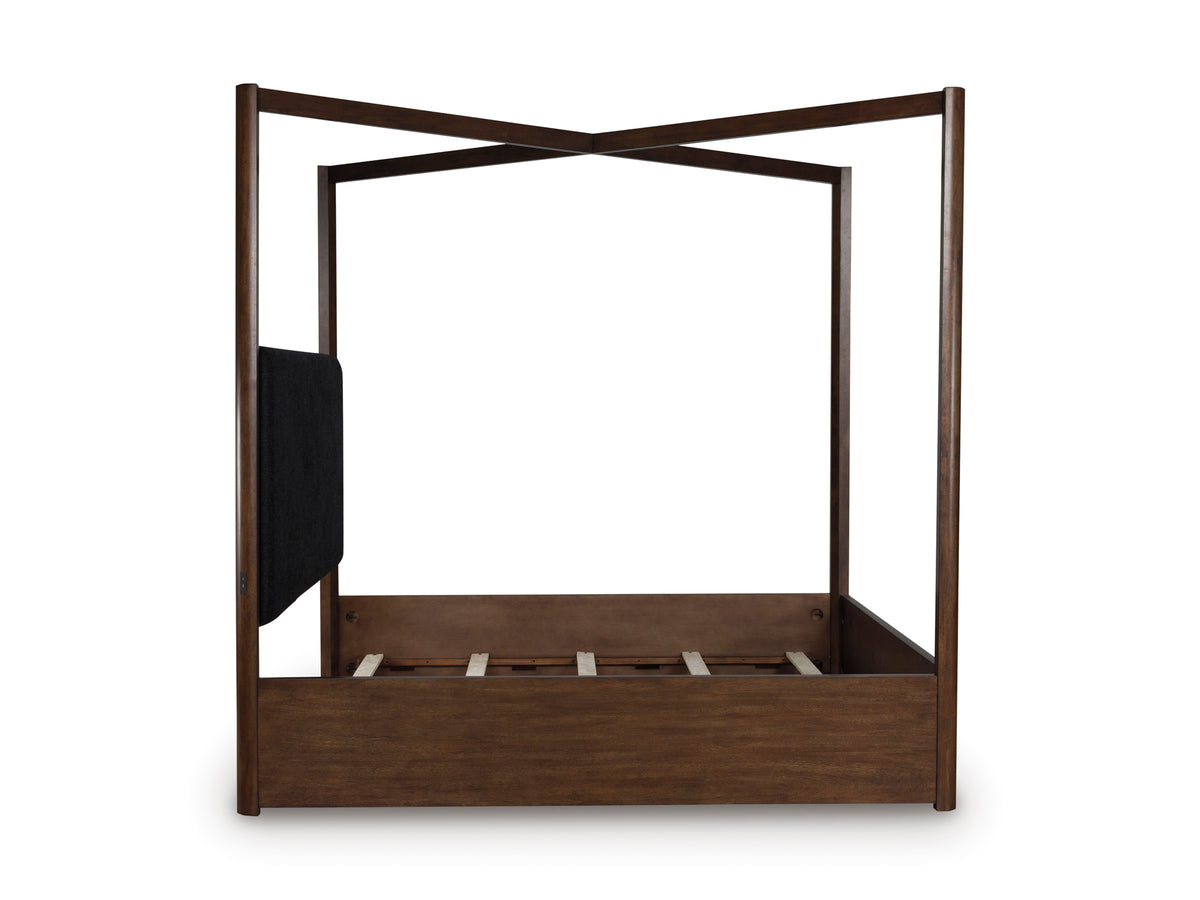 Dilenno Dark Brown Canopy Bedroom Set from Ashley Furniture - Luna Furniture