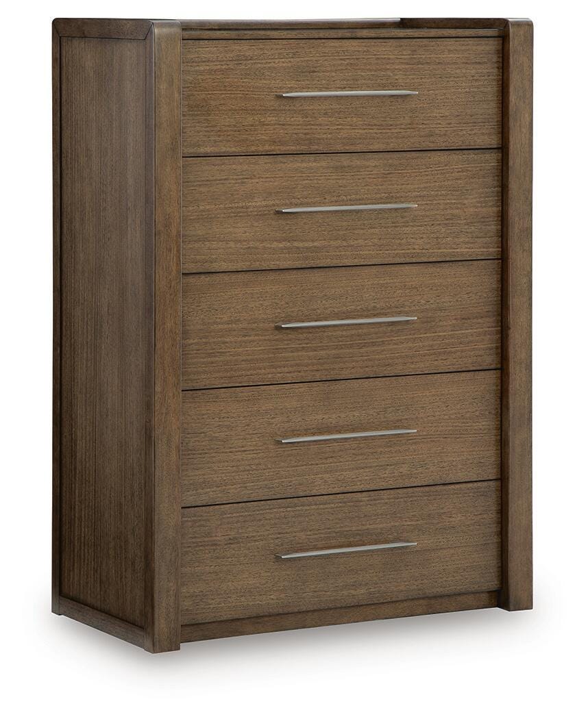 Marxmore Brown Upholstered Storage Panel Bedroom Set from Ashley - Luna Furniture