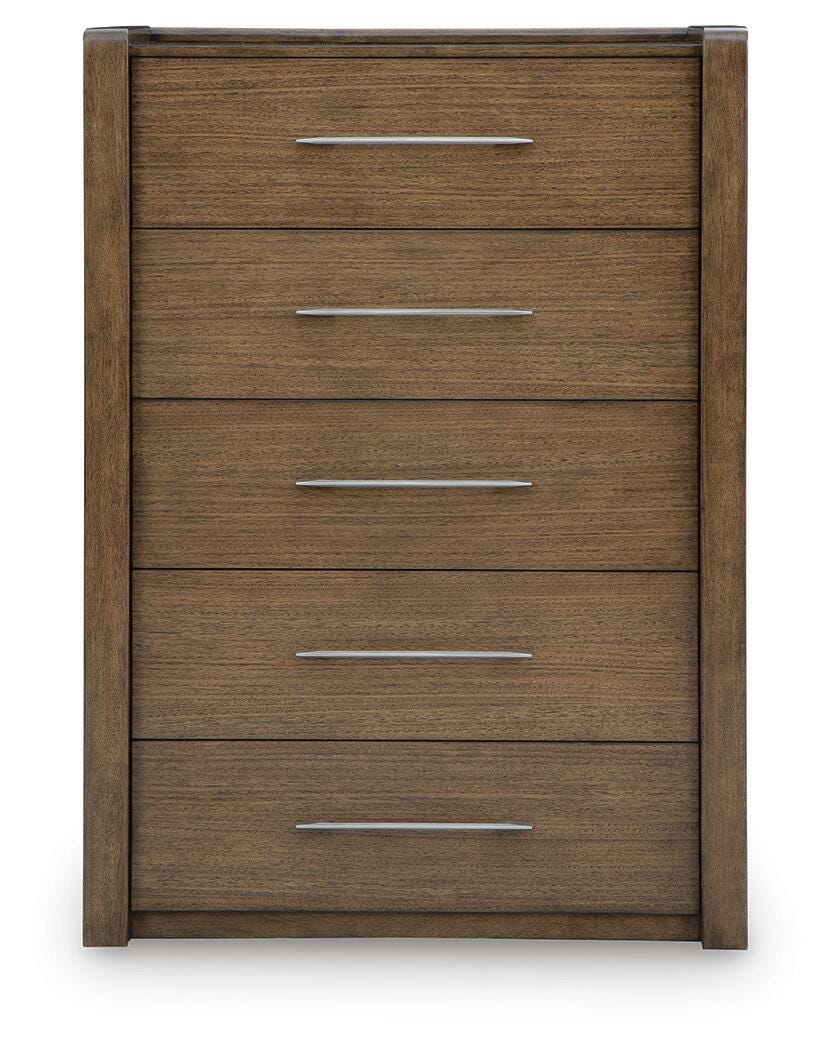 Marxmore Brown Upholstered Storage Panel Bedroom Set from Ashley - Luna Furniture