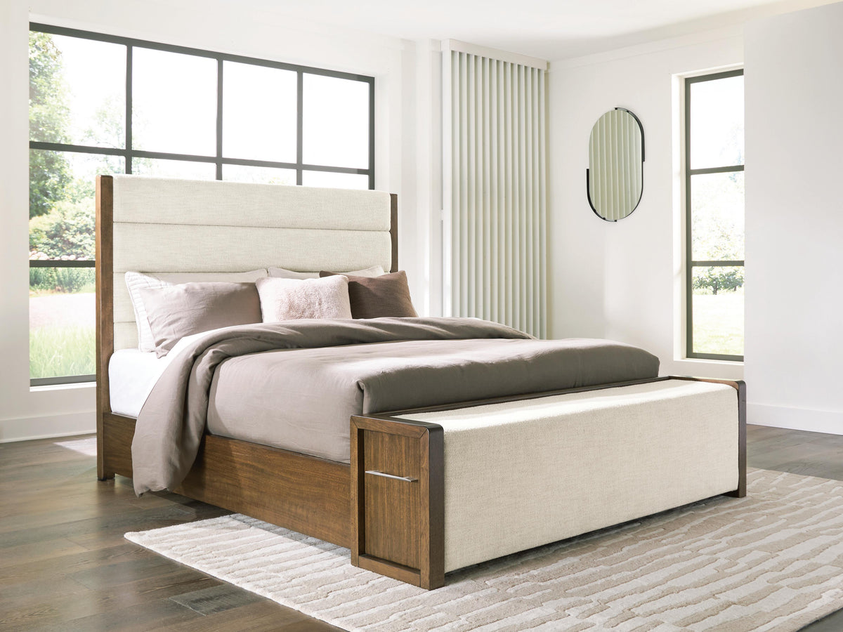 Marxmore Brown Queen Upholstered Storage Bed from Ashley Furniture - Luna Furniture