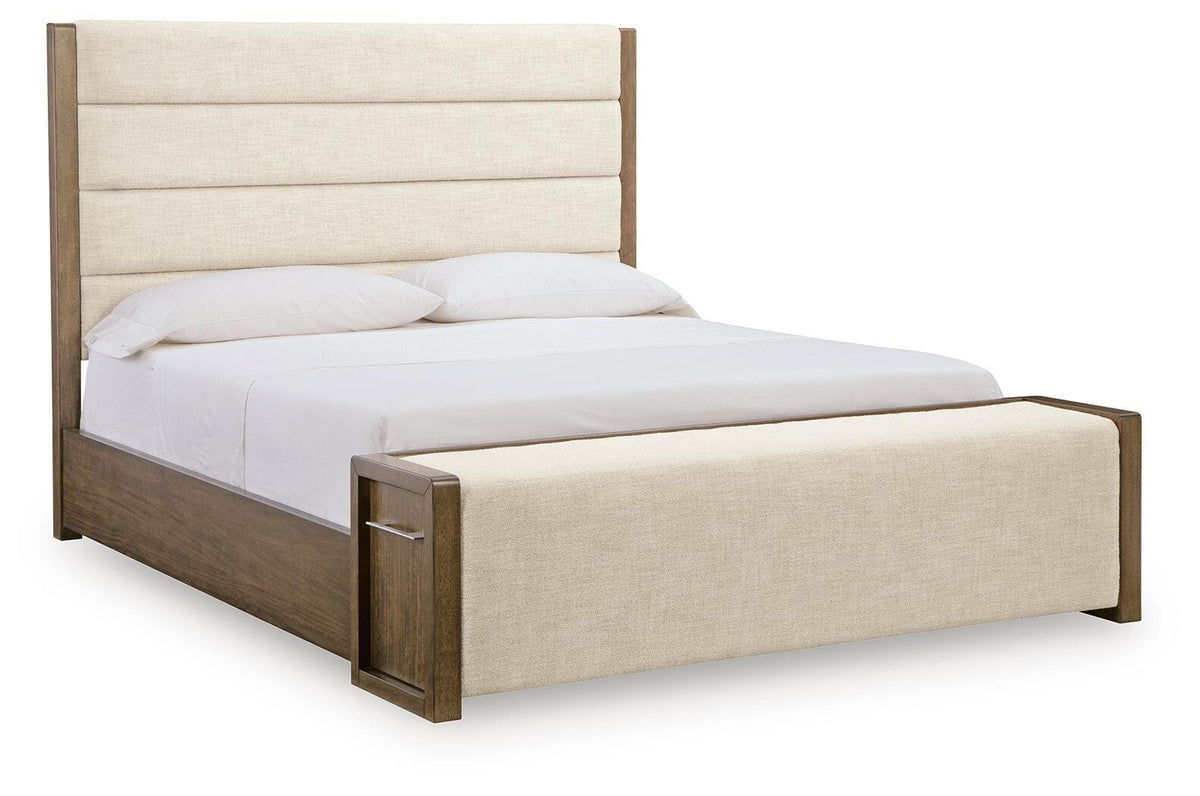 Marxmore Brown Upholstered Storage Panel Bedroom Set from Ashley - Luna Furniture