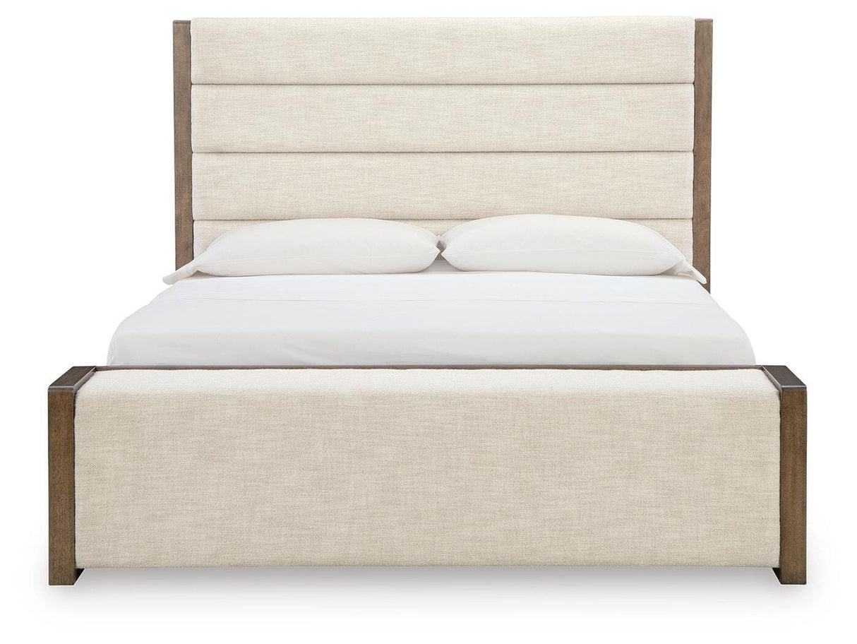 Marxmore Brown California King Upholstered Storage Bed from Ashley - Luna Furniture