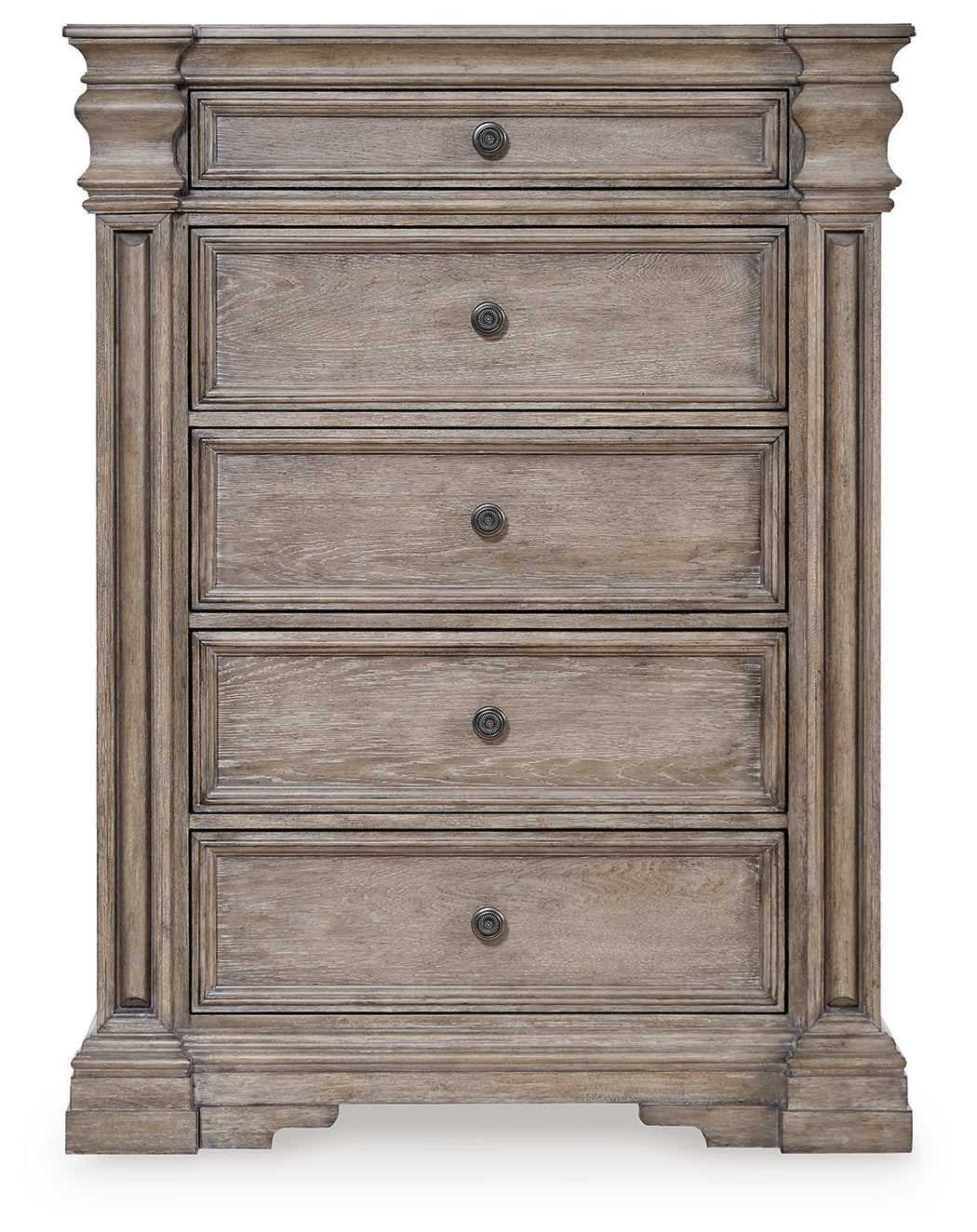 Blairhurst Light Grayish Brown Queen Panel Bed, Dresser, Mirror, Chest and Nightstand from Ashley - Luna Furniture