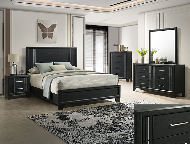 Charlie Charcoal Bedroom Mirror (Mirror Only) from Crown Mark - Luna Furniture