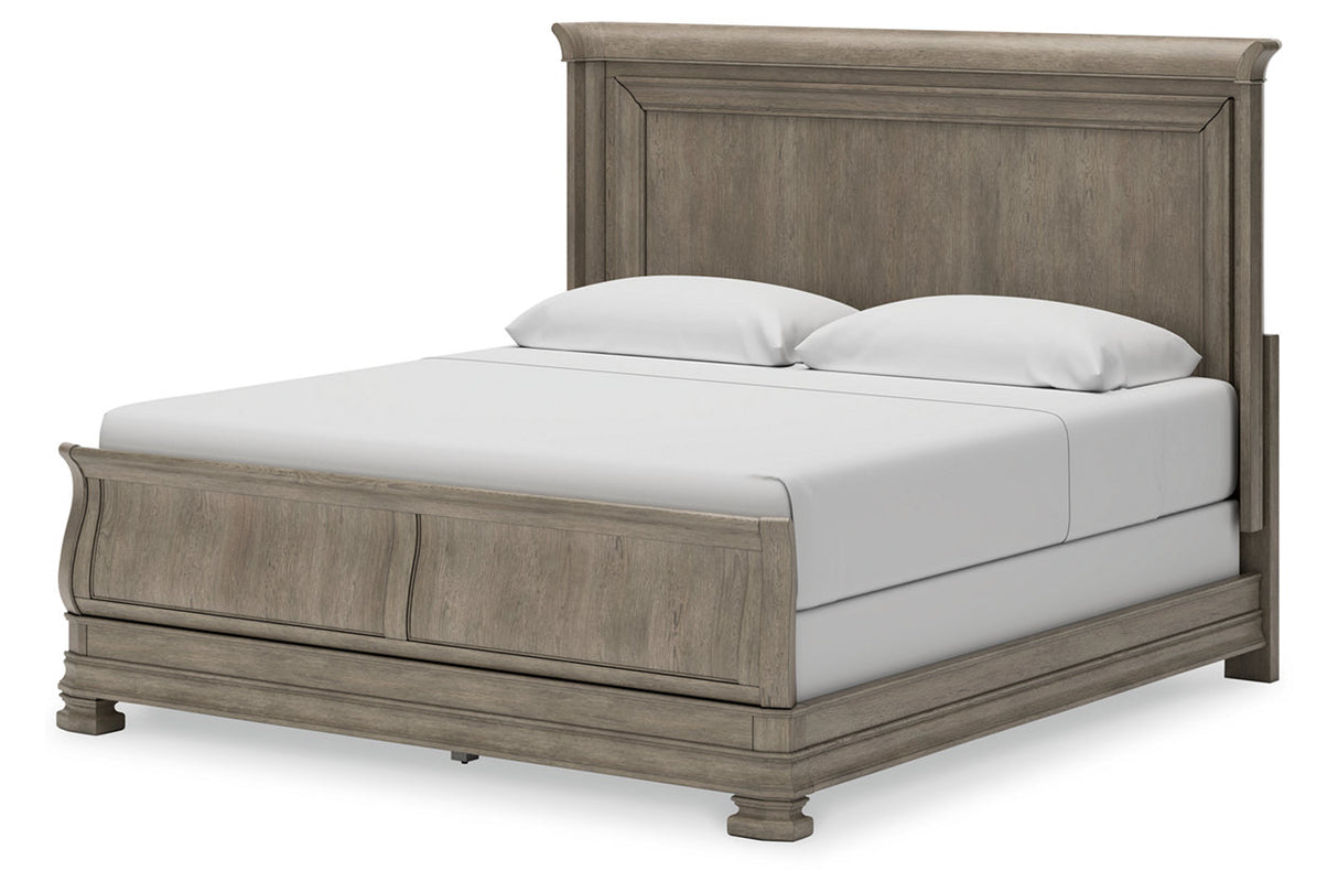 Lexorne Gray California King Sleigh Bed from Ashley - Luna Furniture