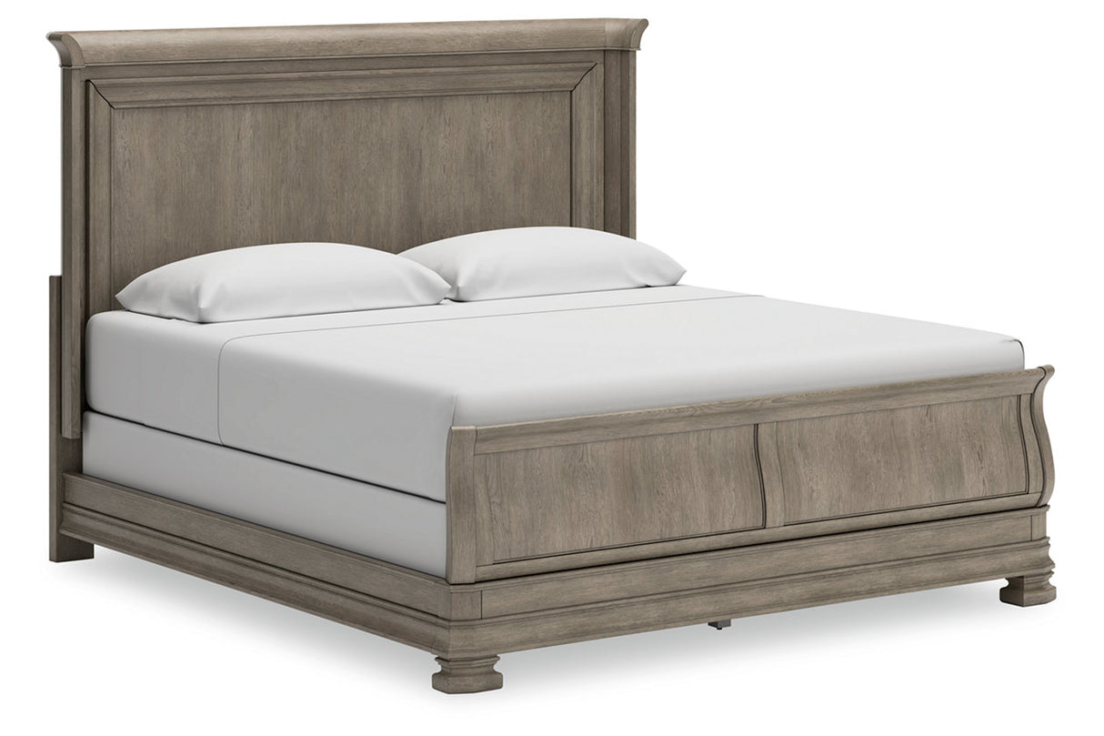 Lexorne Gray California King Sleigh Bed from Ashley - Luna Furniture