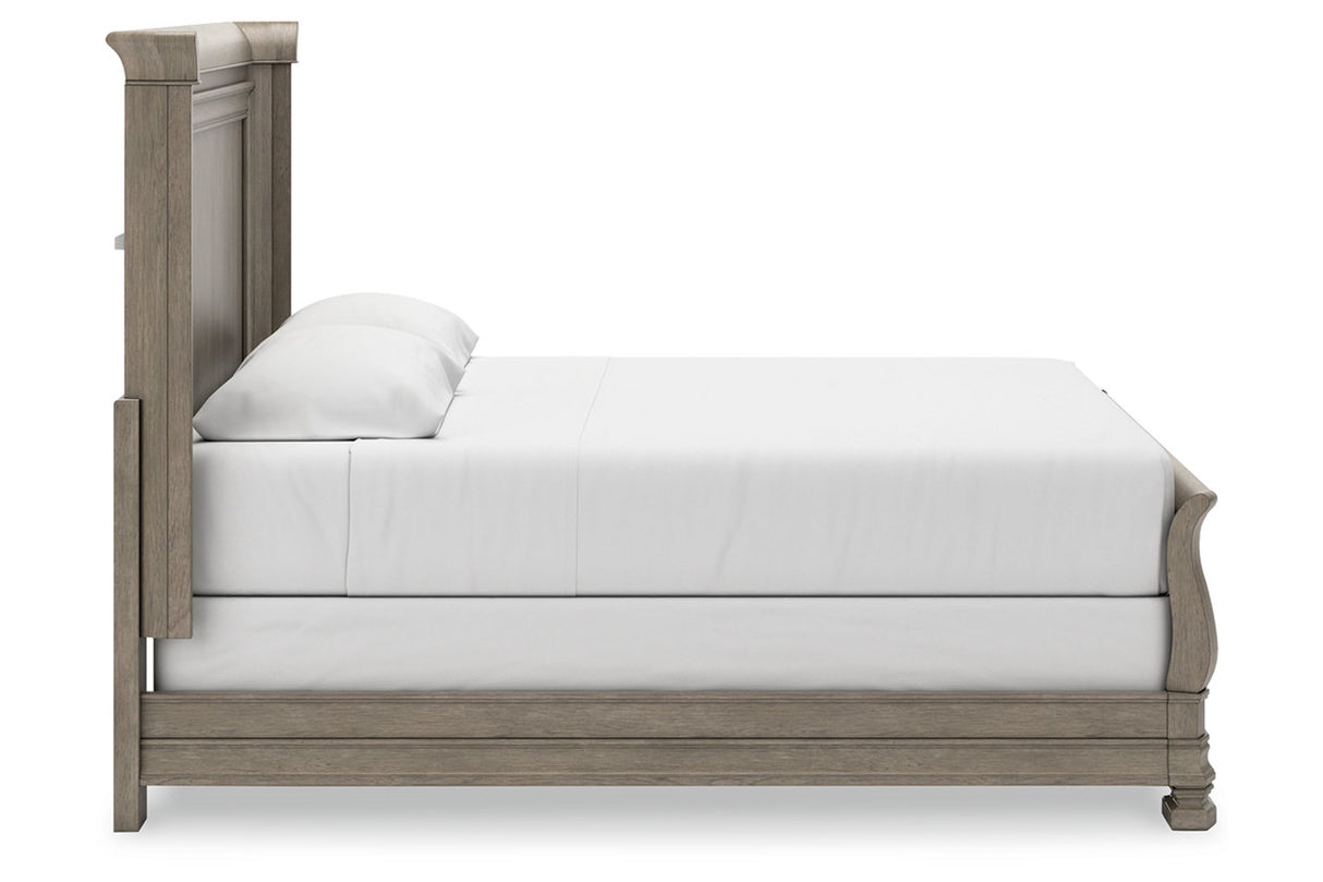 Lexorne Gray California King Sleigh Bed from Ashley - Luna Furniture