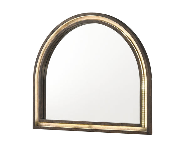 Noreen Brown Dresser Top with LED (Mirror Only)