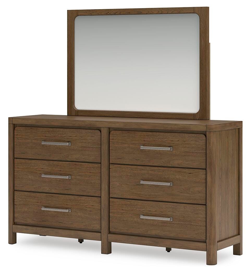 Cabalynn Light Brown Dresser and Mirror from Ashley Furniture - Luna Furniture