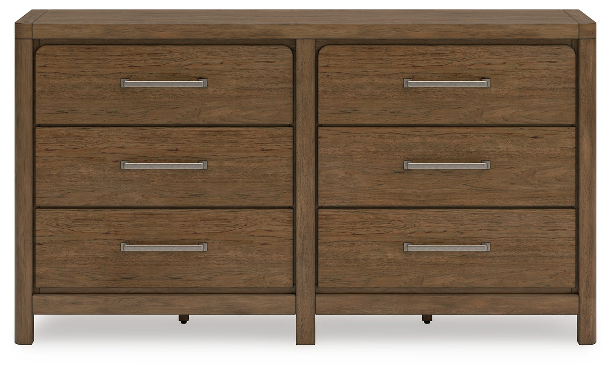 Cabalynn King Upholstered Bed with Dresser and 2 Nightstands in Light Brown from Ashley Furniture - Luna Furniture