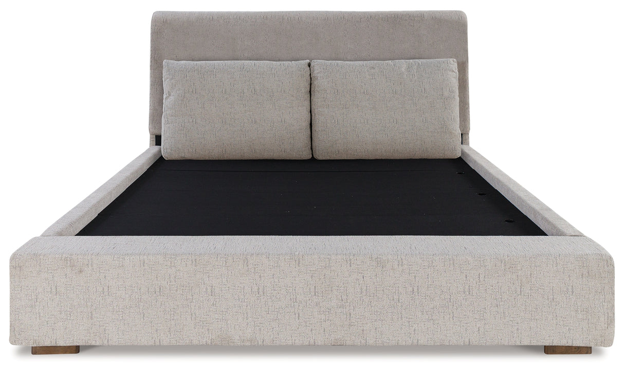 Cabalynn King Upholstered Bed with Dresser and 2 Nightstands in Light Brown from Ashley Furniture - Luna Furniture