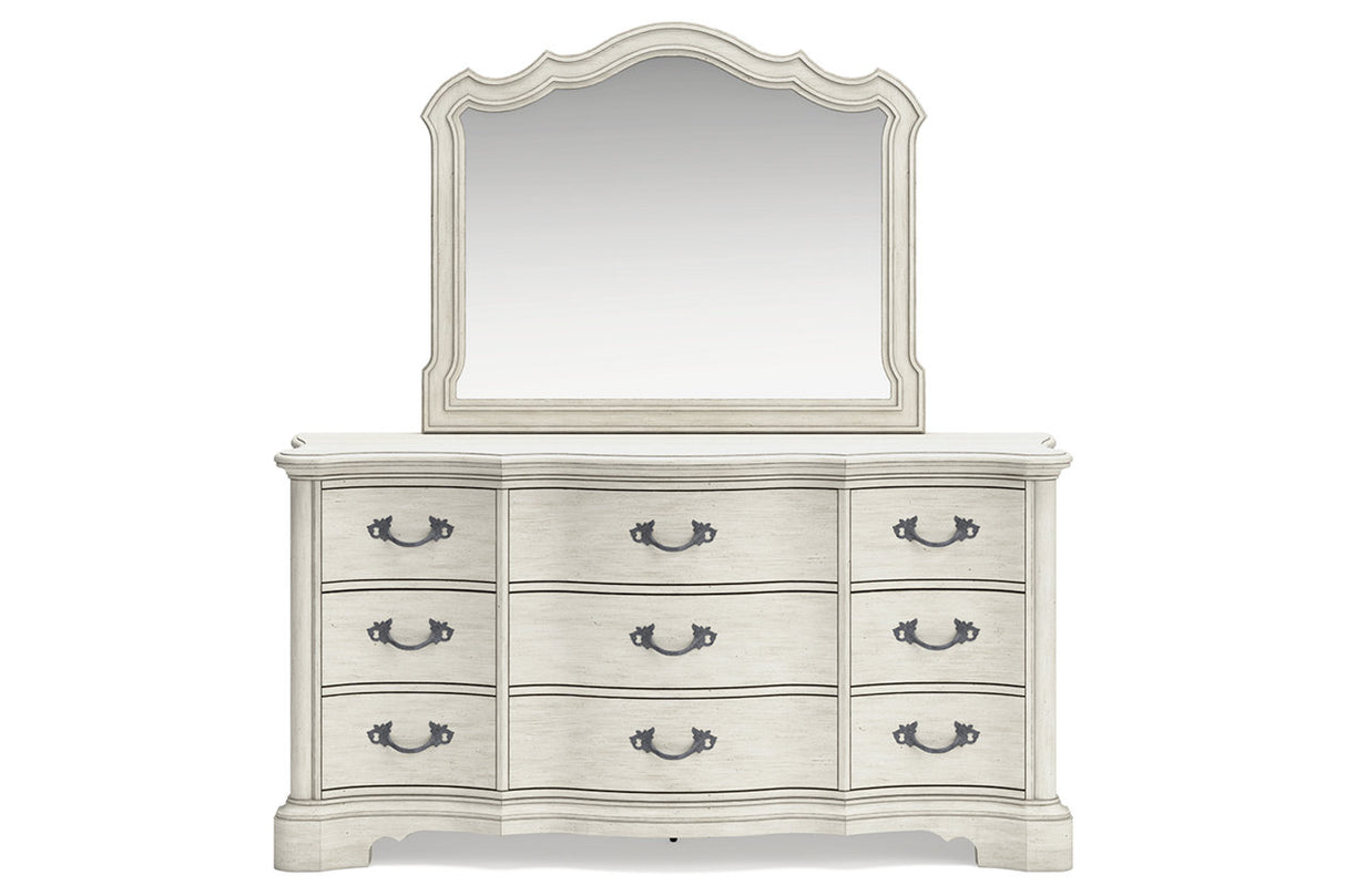 Arlendyne Antique White Upholstered Panel Bedroom Set from Ashley - Luna Furniture