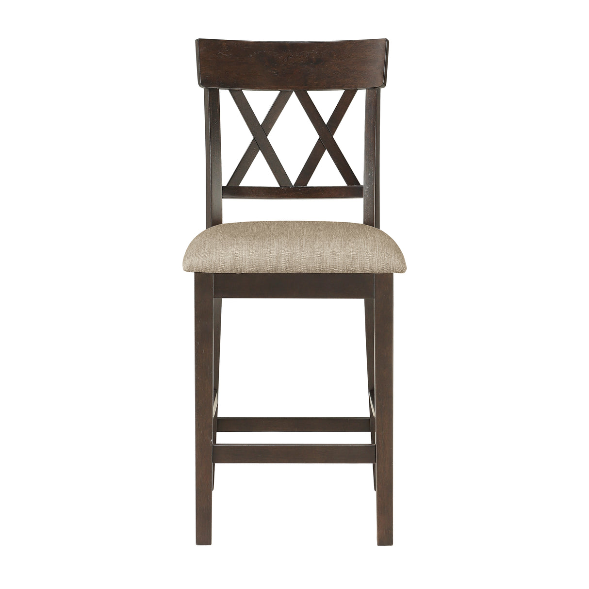 Balin Dark Brown 5-Piece Double X-Back Counter Height Set from Homelegance - Luna Furniture
