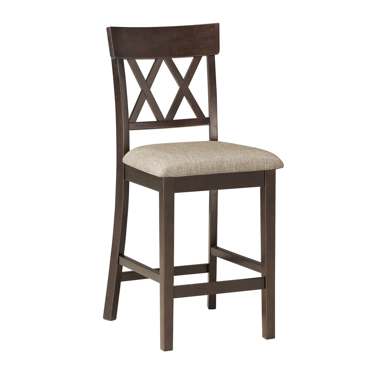 Balin Dark Brown 5-Piece Double X-Back Counter Height Set from Homelegance - Luna Furniture