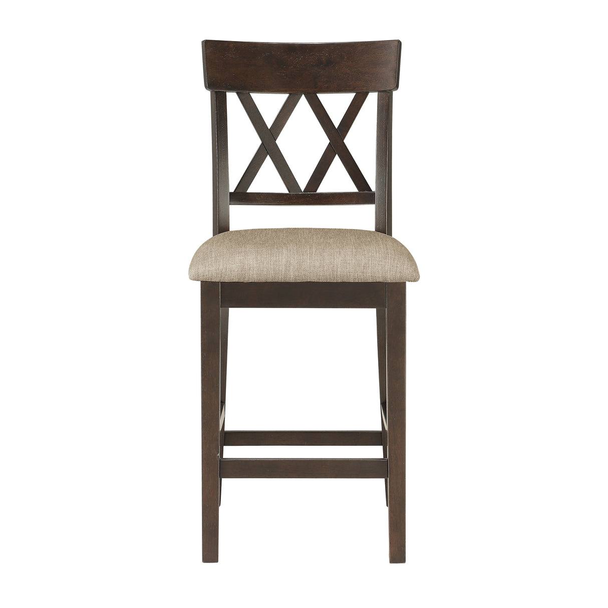Balin Dark Brown 6-Piece Double X-Back Counter Height Set from Homelegance - Luna Furniture