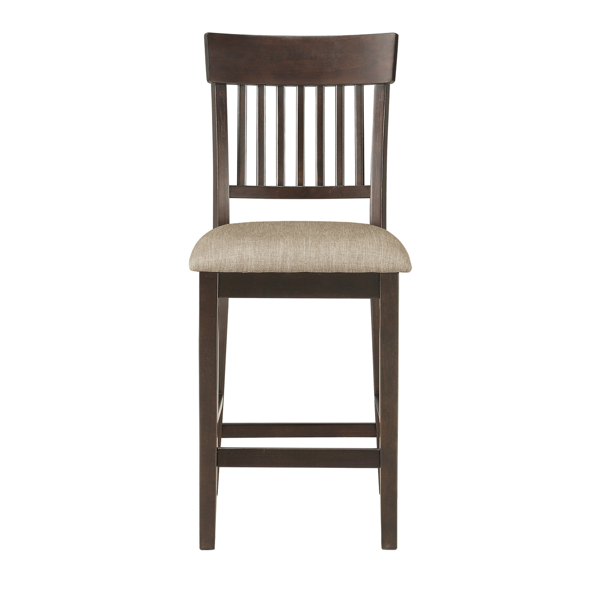 Balin Dark Brown 6-Piece Slat Back Counter Height Set from Homelegance - Luna Furniture