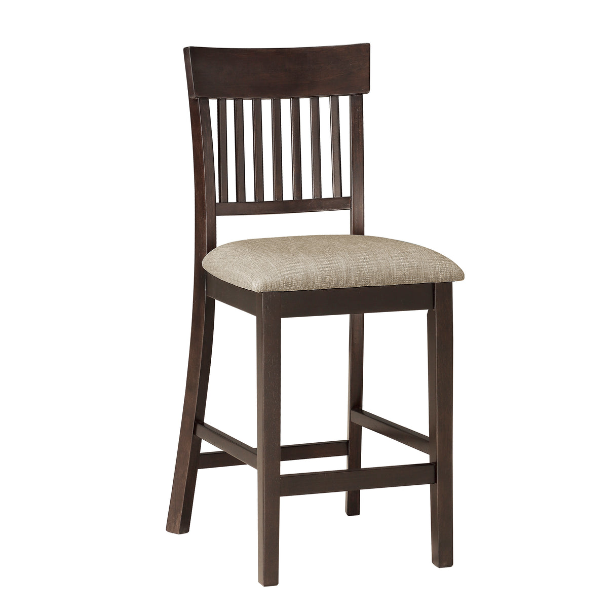 Balin Dark Brown 7-Piece Slat Back Counter Height Set from Homelegance - Luna Furniture