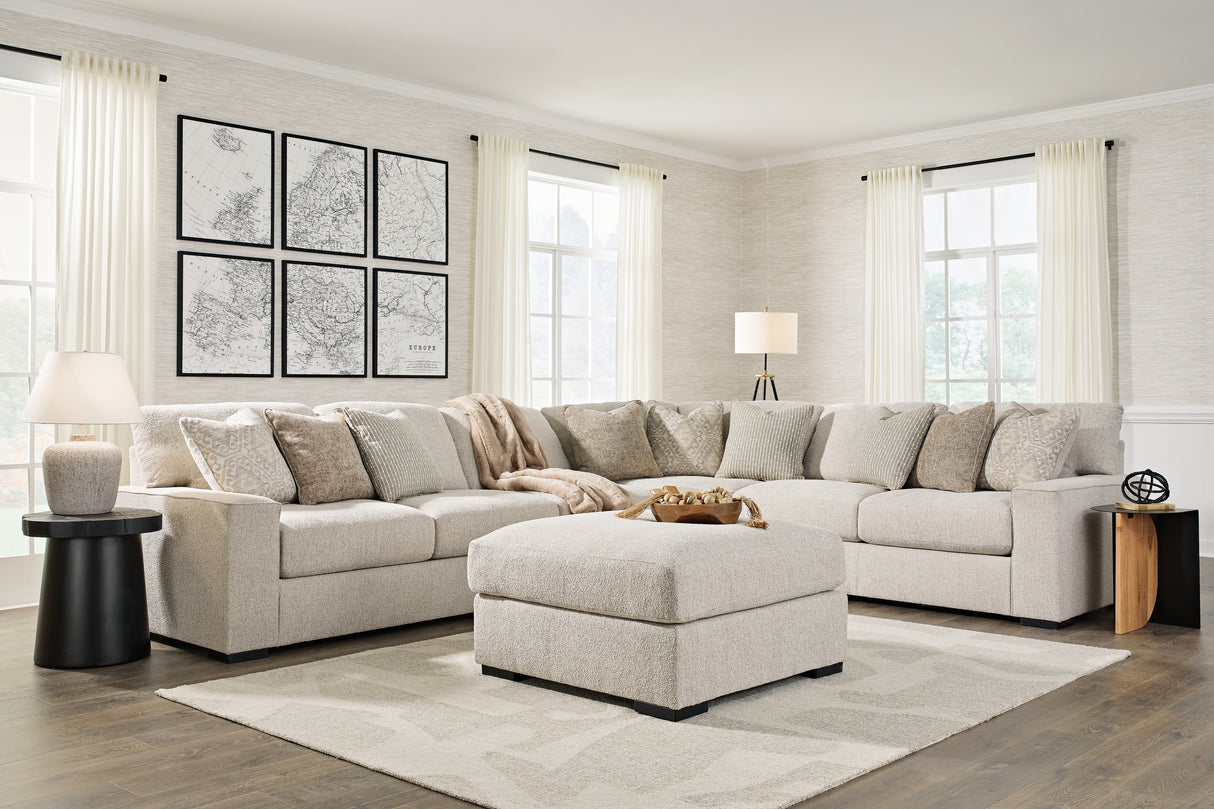 Ballyton Sand 4-Piece Sectional with Ottoman from Ashley Furniture - Luna Furniture