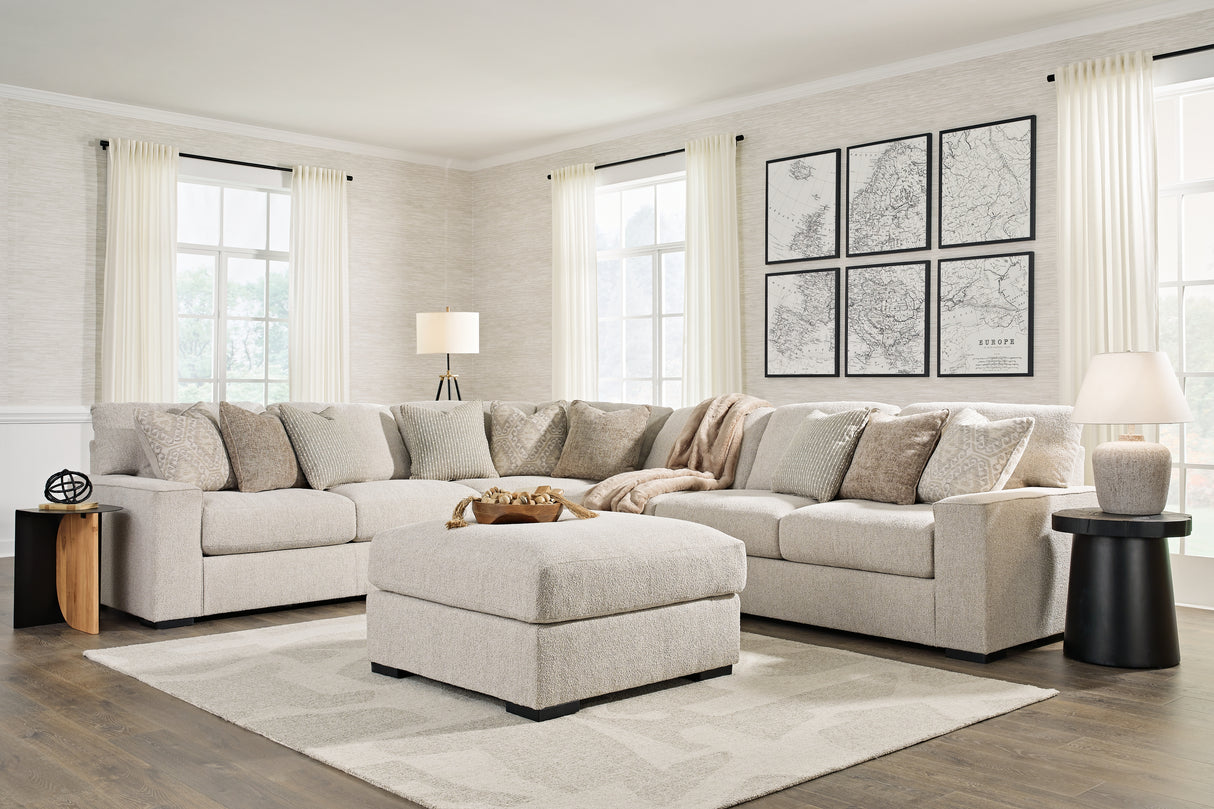 Ballyton Sand 4-Piece Sectional with Ottoman from Ashley Furniture - Luna Furniture