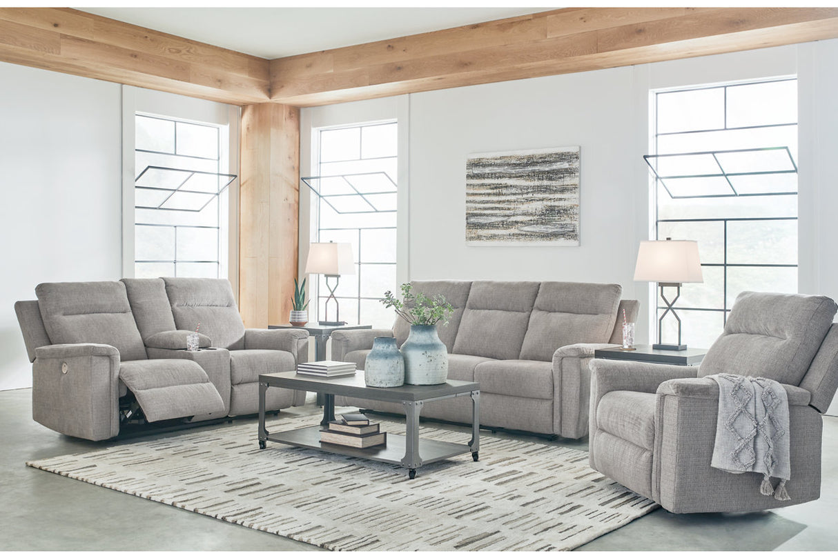 Barnsana Ash Power Reclining Sofa, Loveseat and Recliner from Ashley - Luna Furniture