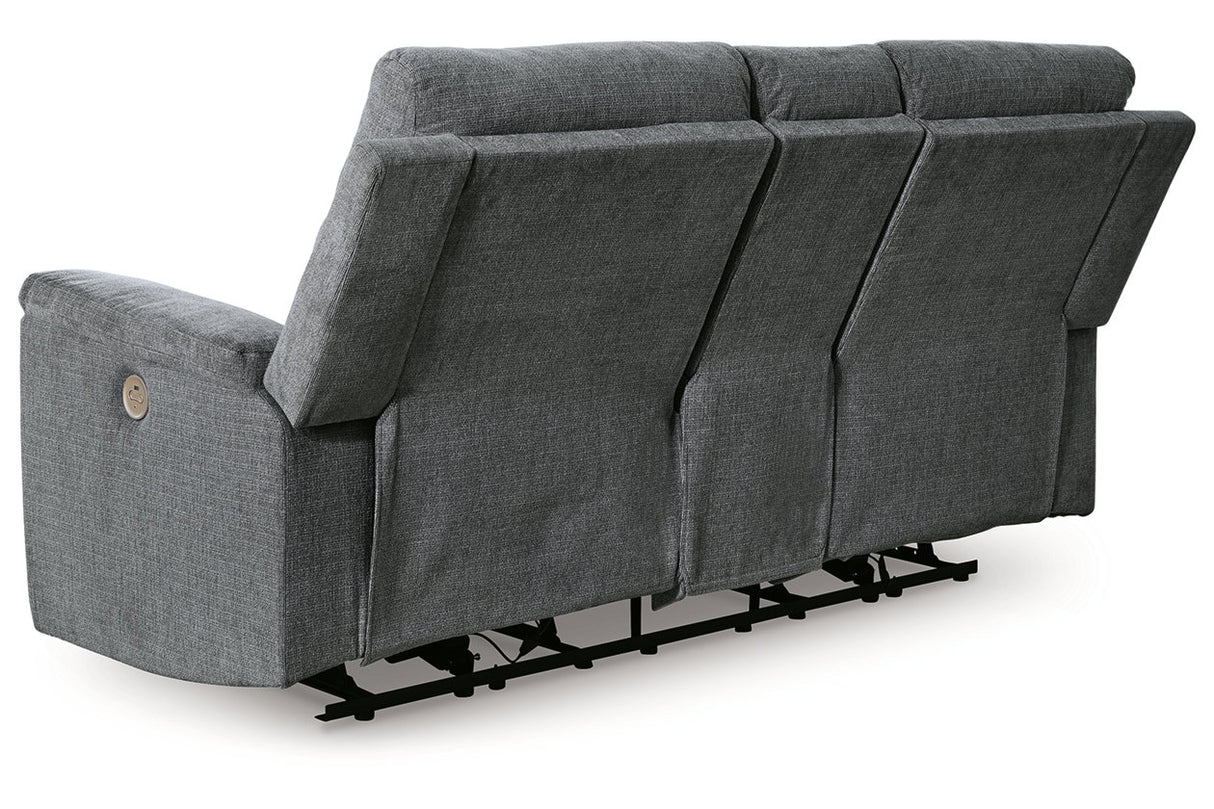 Barnsana Gravel Power Reclining Sofa, Loveseat and Recliner from Ashley - Luna Furniture