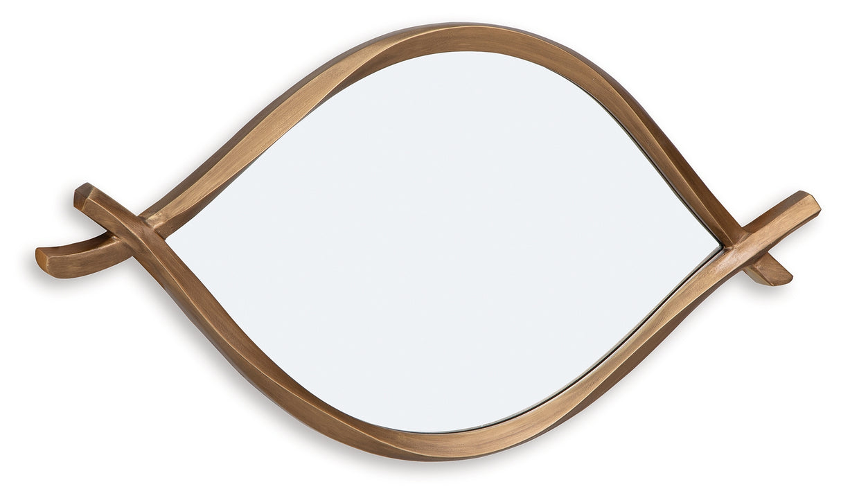 Bartner Antique Gold Finish Accent Mirror from Ashley - Luna Furniture
